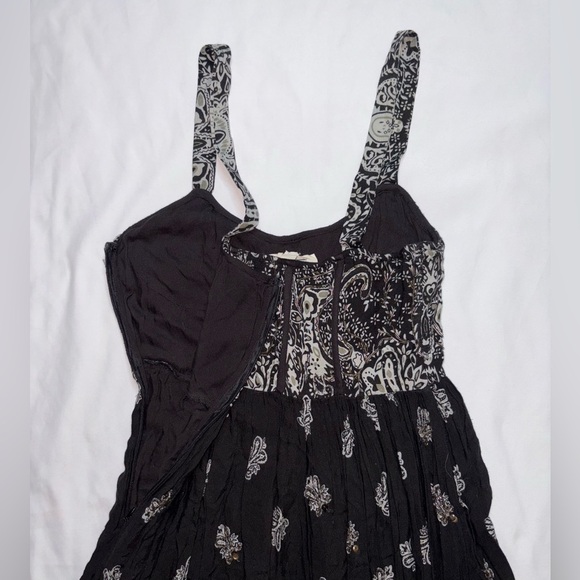 Anthropologie Forever That Girl NWT Size XS Black Beaded Bustier Maxi Drsss - Picture 9 of 10